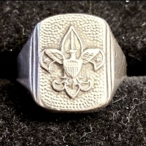Silver Men's Ring with Emblem